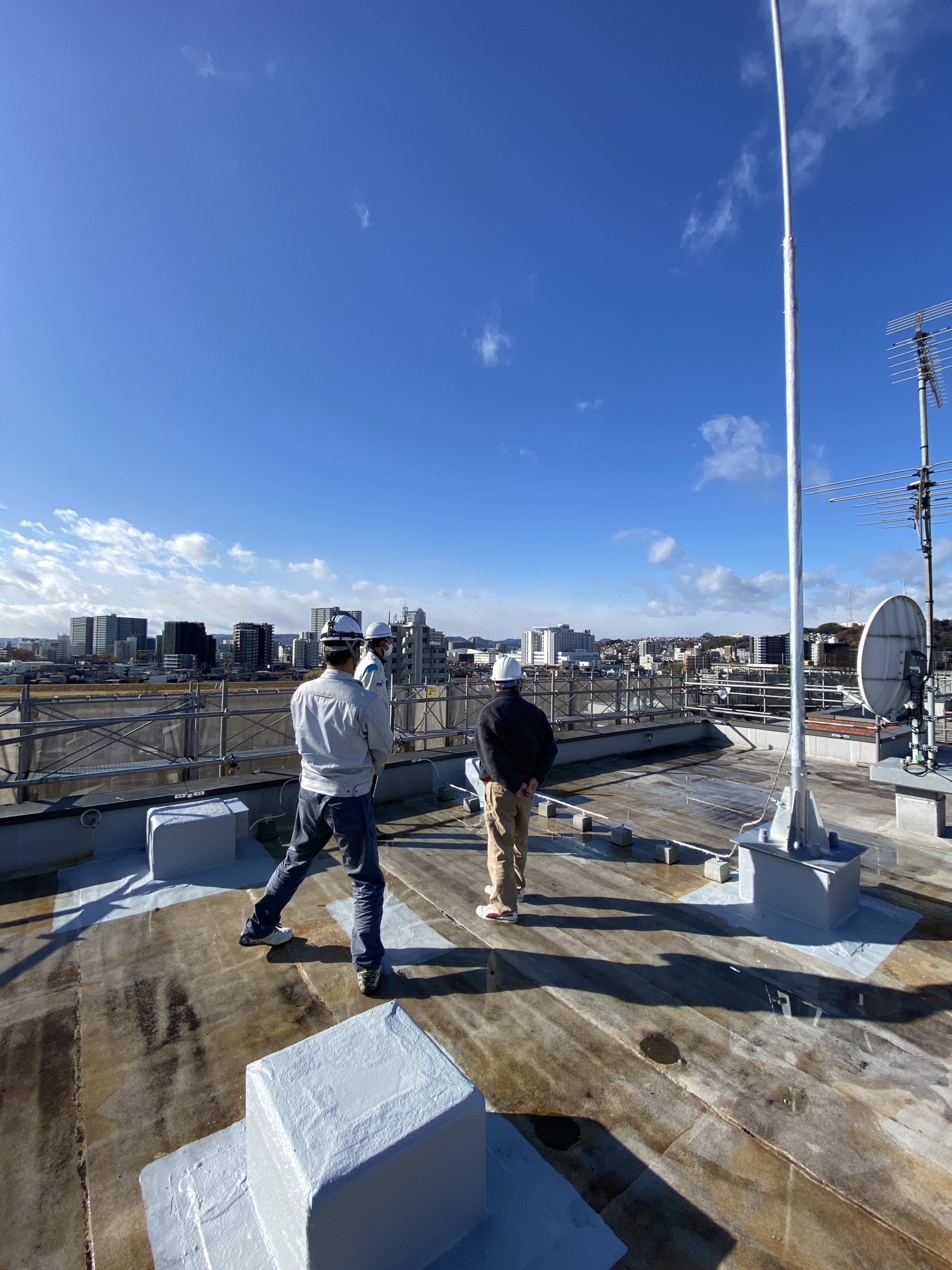 21 12 02 Lm若林 足場解体前検査に立会 トコツク建築設計事務所